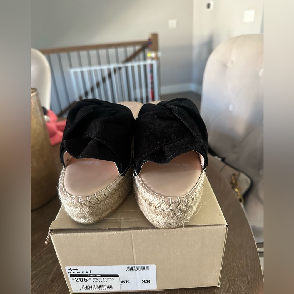 Black summer wedges